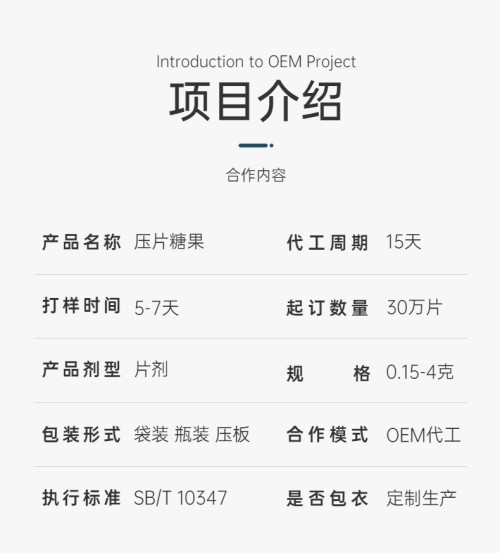 壓片糖果代加工廠(chǎng)家OEM代工項目介紹-德州健之源